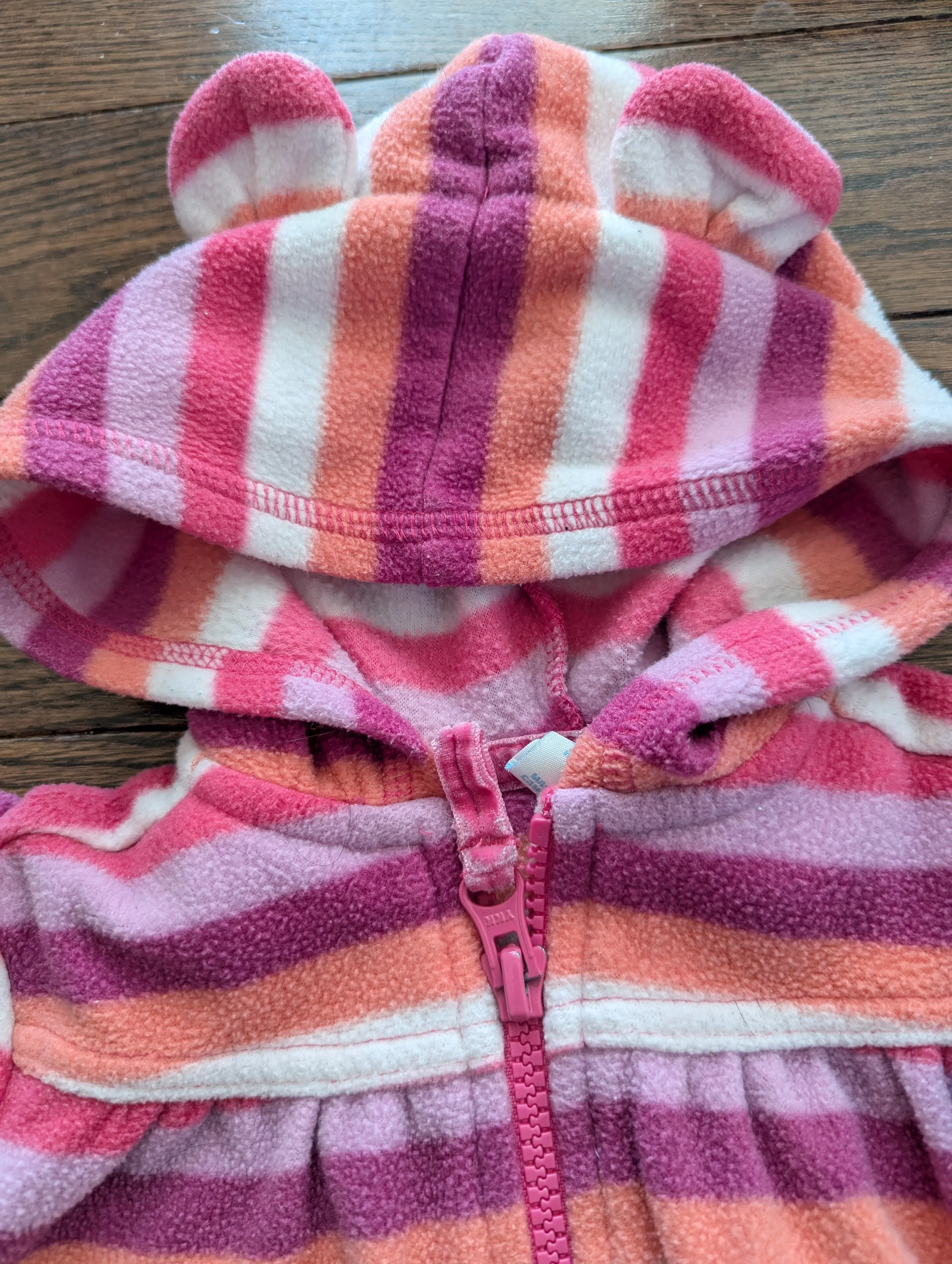 2 piece lot - 1 sweater dress and 1 fleece bear zip up hoodie - 3-6 Months, Kids 6 Month (3-6M)