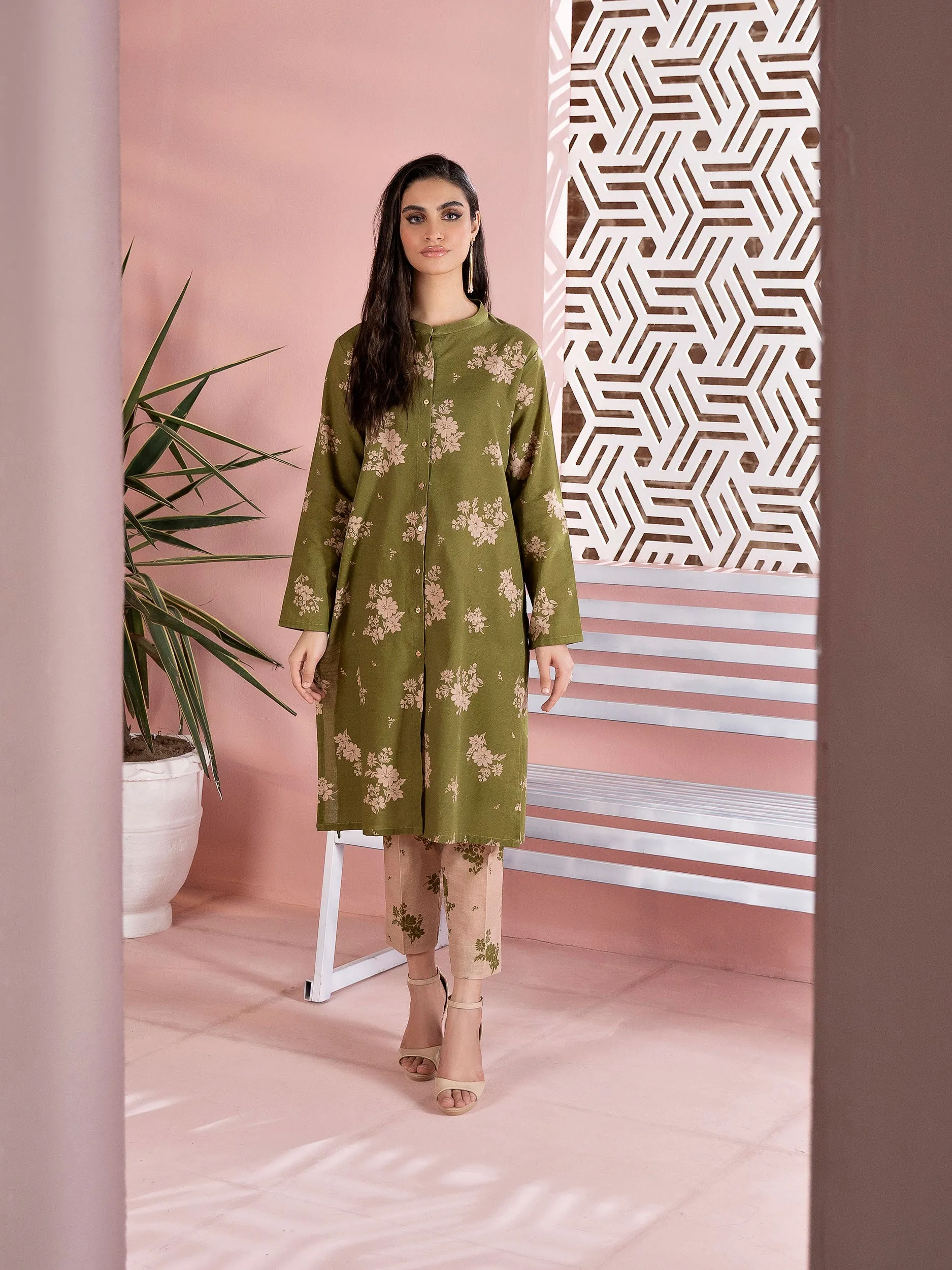 2 Piece Printed Khaddar Suit