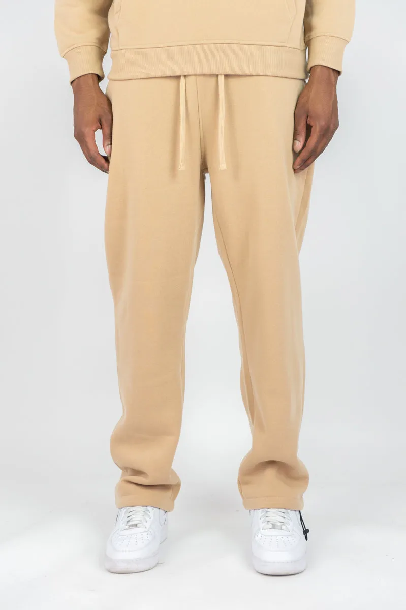 400E Solid Sweatpants - Beige