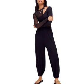 Ali Elastic Jogger Pants - Black