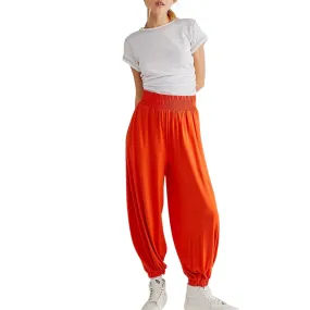 Ali Elastic Jogger Pants - Rust