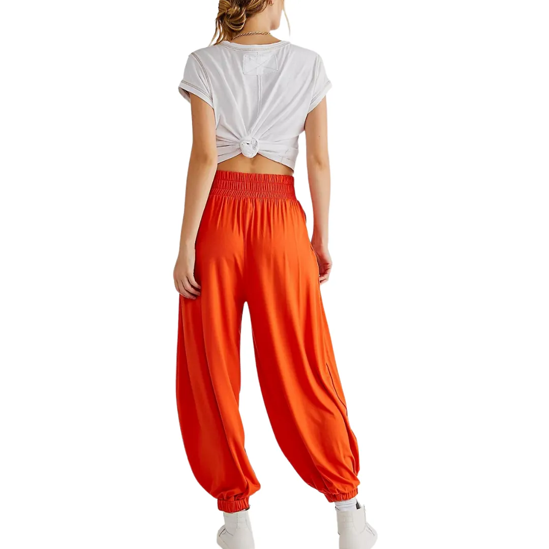 Ali Elastic Jogger Pants - Rust