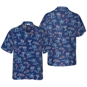 Beach Party Tropical Flamingo Hawaiian Shirt