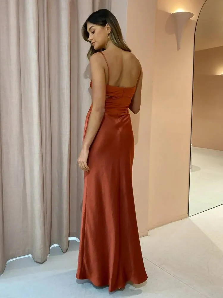 Bec & Bridge Nadia Twist Maxi Dress in Auburn