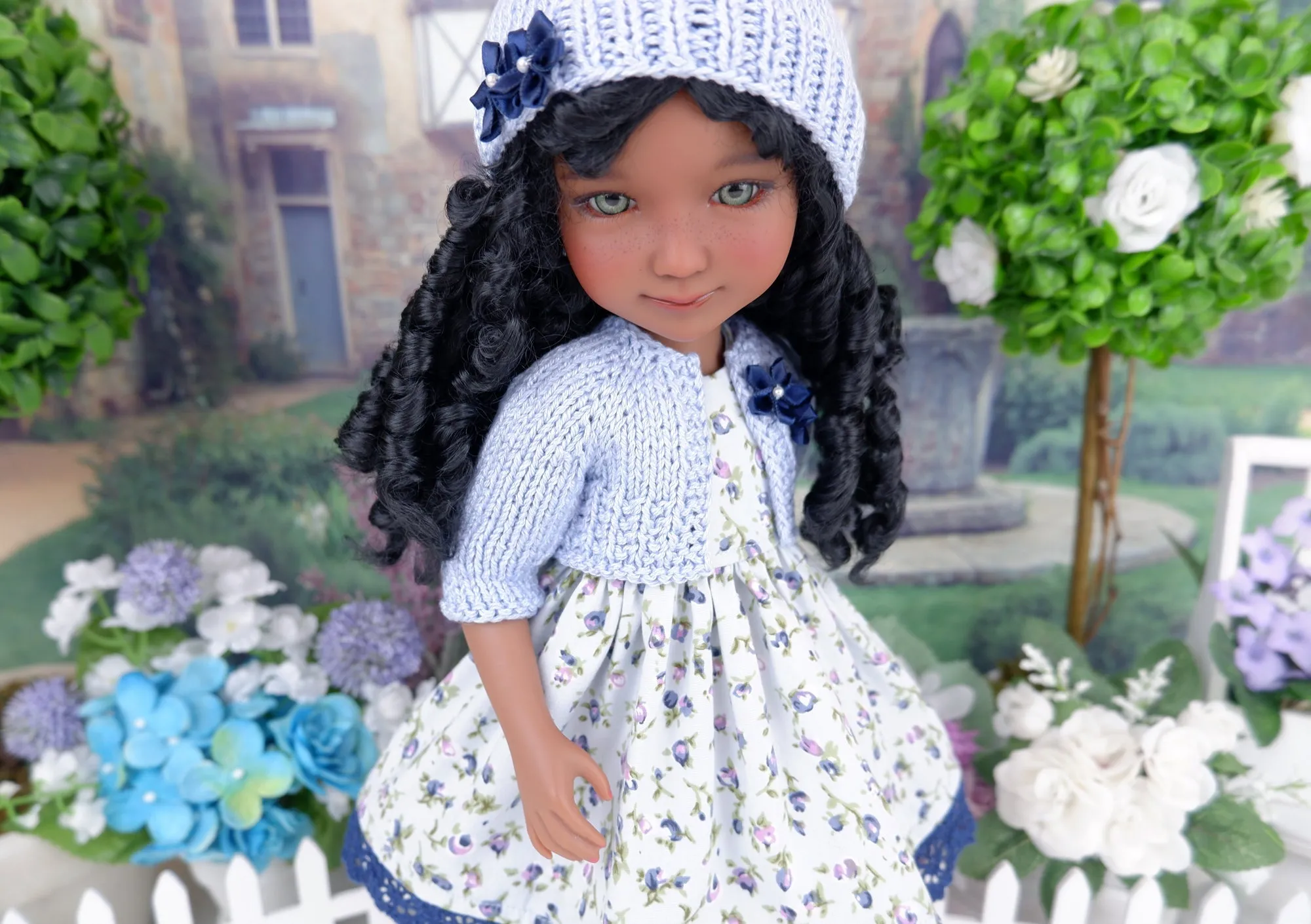 Blue Viola - dress and sweater set with shoes for Ruby Red Fashion Friends doll