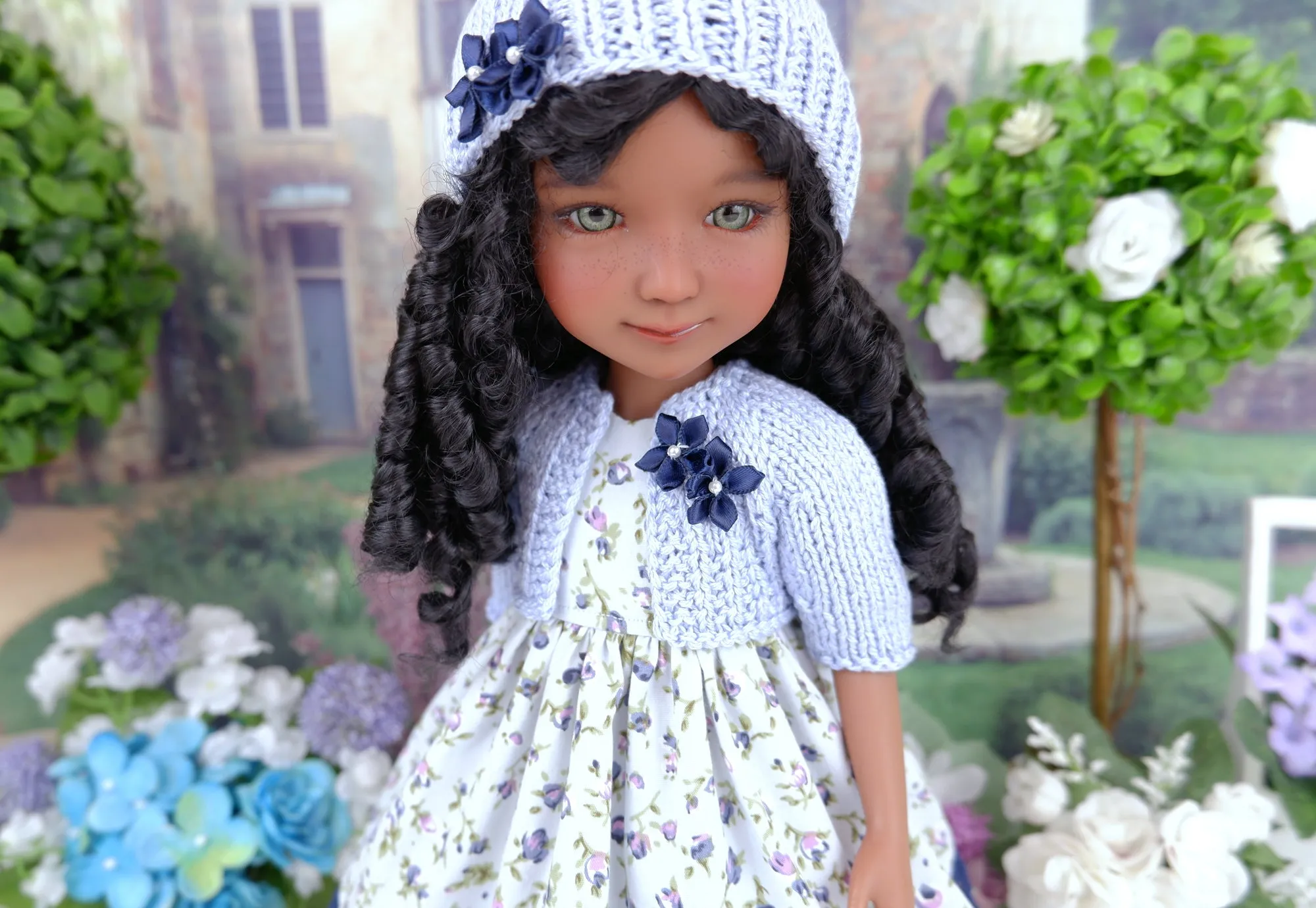 Blue Viola - dress and sweater set with shoes for Ruby Red Fashion Friends doll