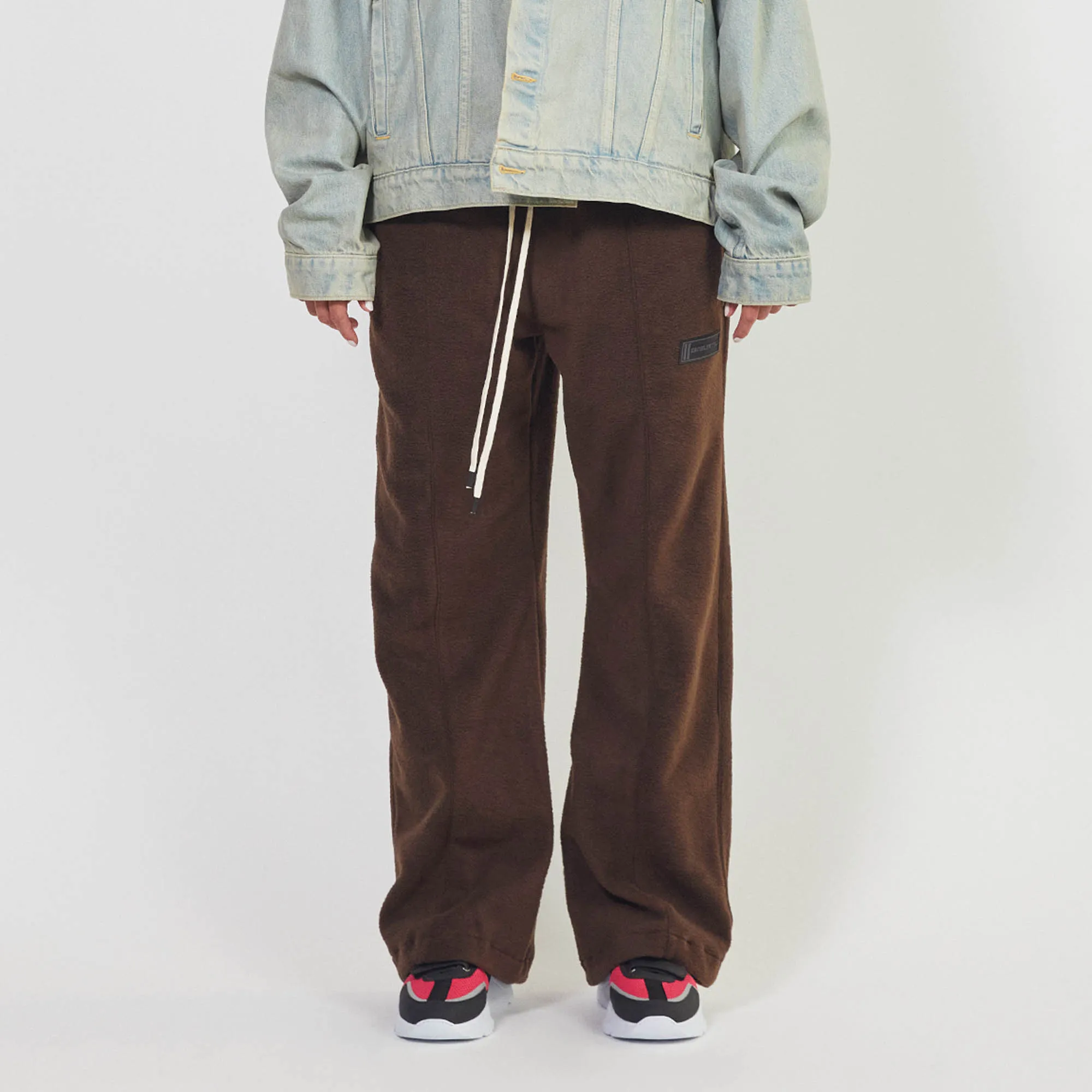 bootcut sweatpants / brown polar