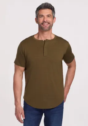Bronx Henley - Olive Leaf