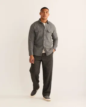 Burnside Flannel Shirt - Charcoal Heather