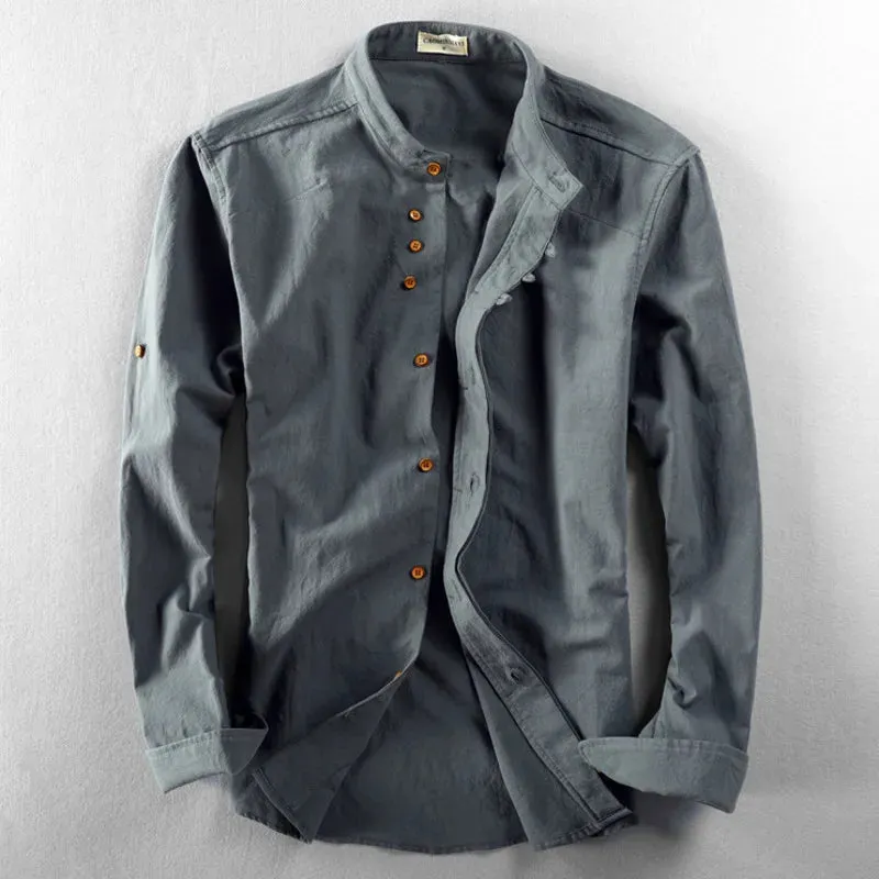Charcoal Henley Shirt