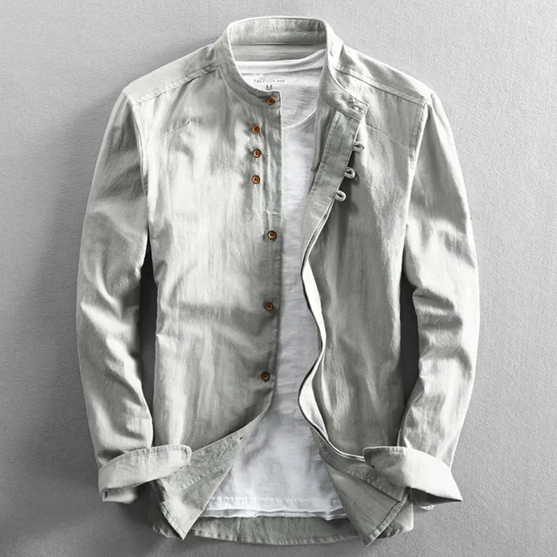 Charcoal Henley Shirt