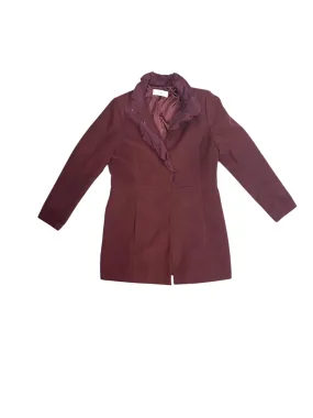 Coat Peacoat By Tahari By Arthur Levine In Purple, Size: L