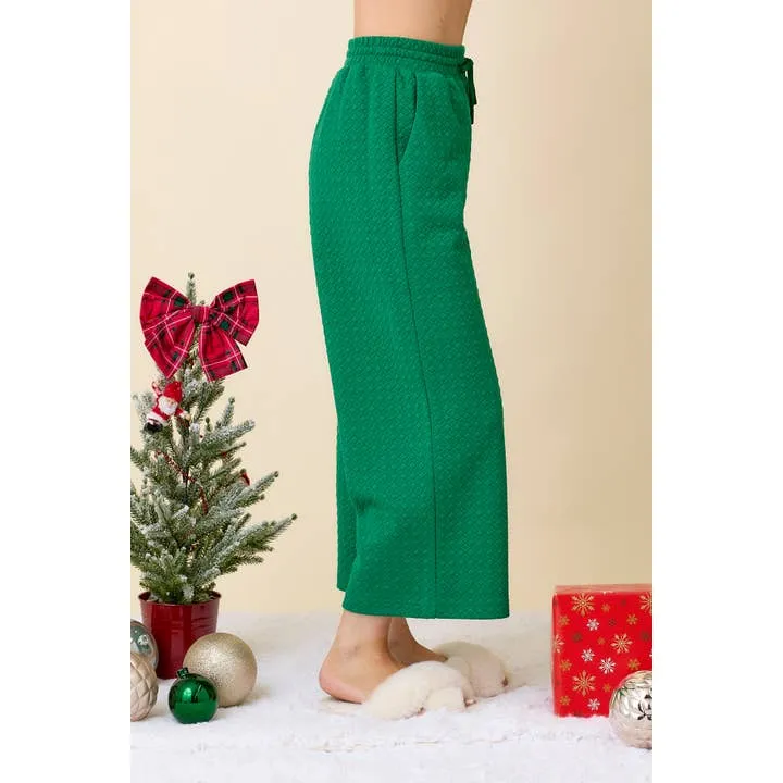 Collette Texture Wide Leg Pants