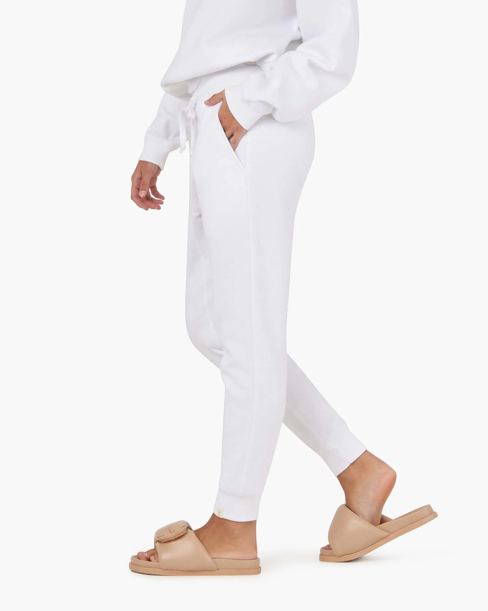 Core Fleece Sport Jogger - White