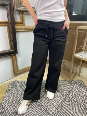 Corey Black Wide Leg Sweatpants