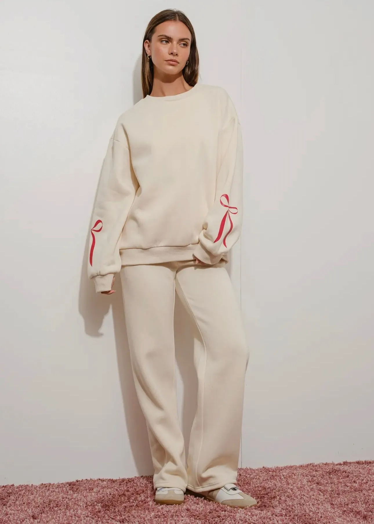 Cozy Girl Oversized Bow Sweatshirt