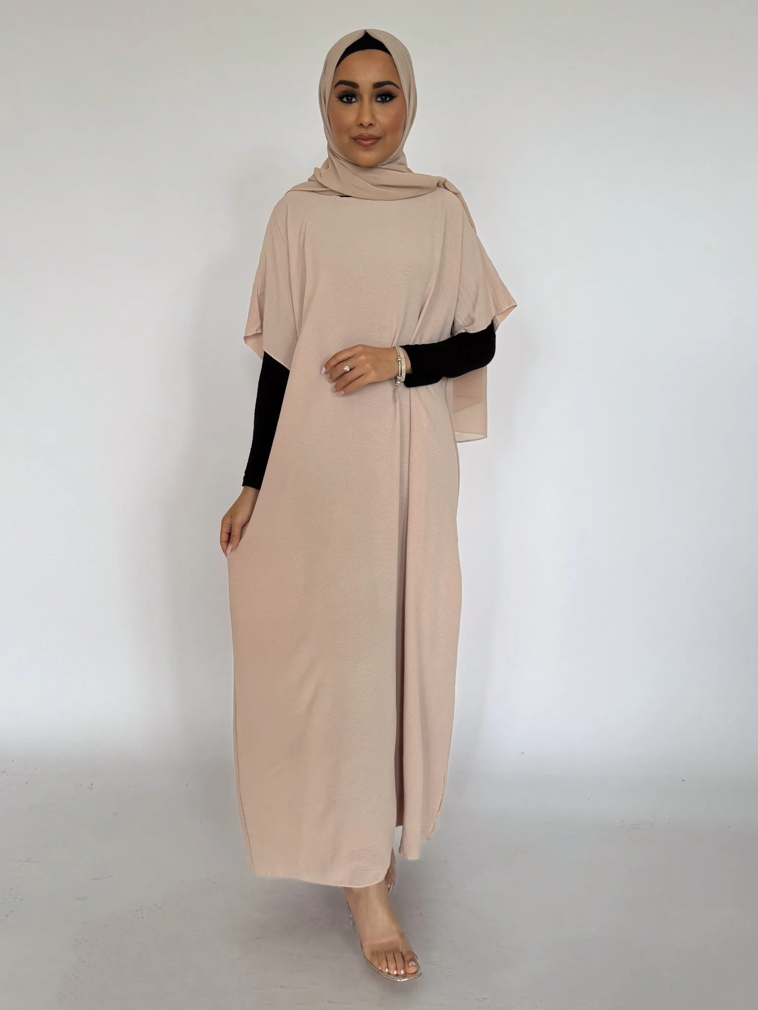 Cream Sleeveless Slip Dress