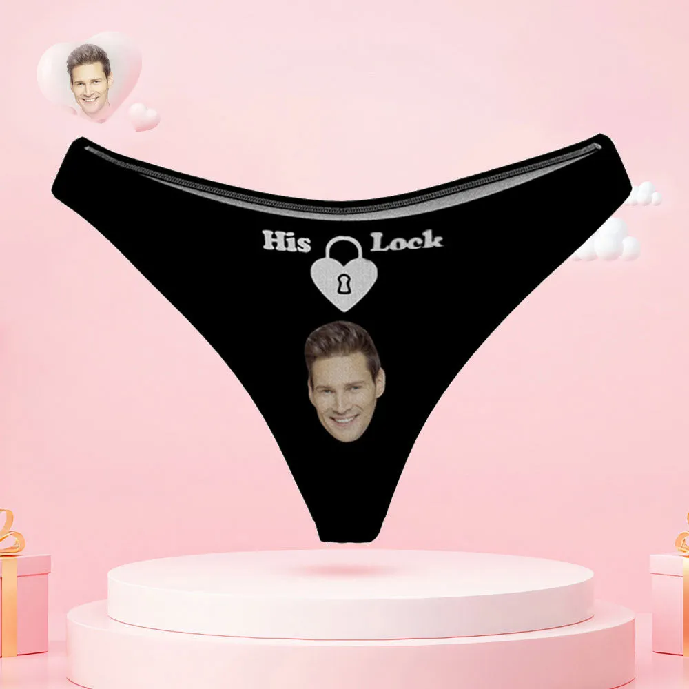 Custom Face Lock and Key Couple Underwear Personalized Underwear Valentine's Day Gift