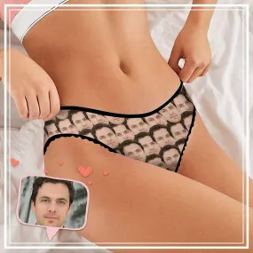 Custom Face Seamless Underwear fot Her Personalized Women's All Over Print High-cut Briefs