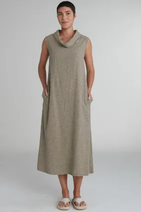 Cut Loose Crosshatch Cowl Neck Maxi Dress Spring 2025- Special Order