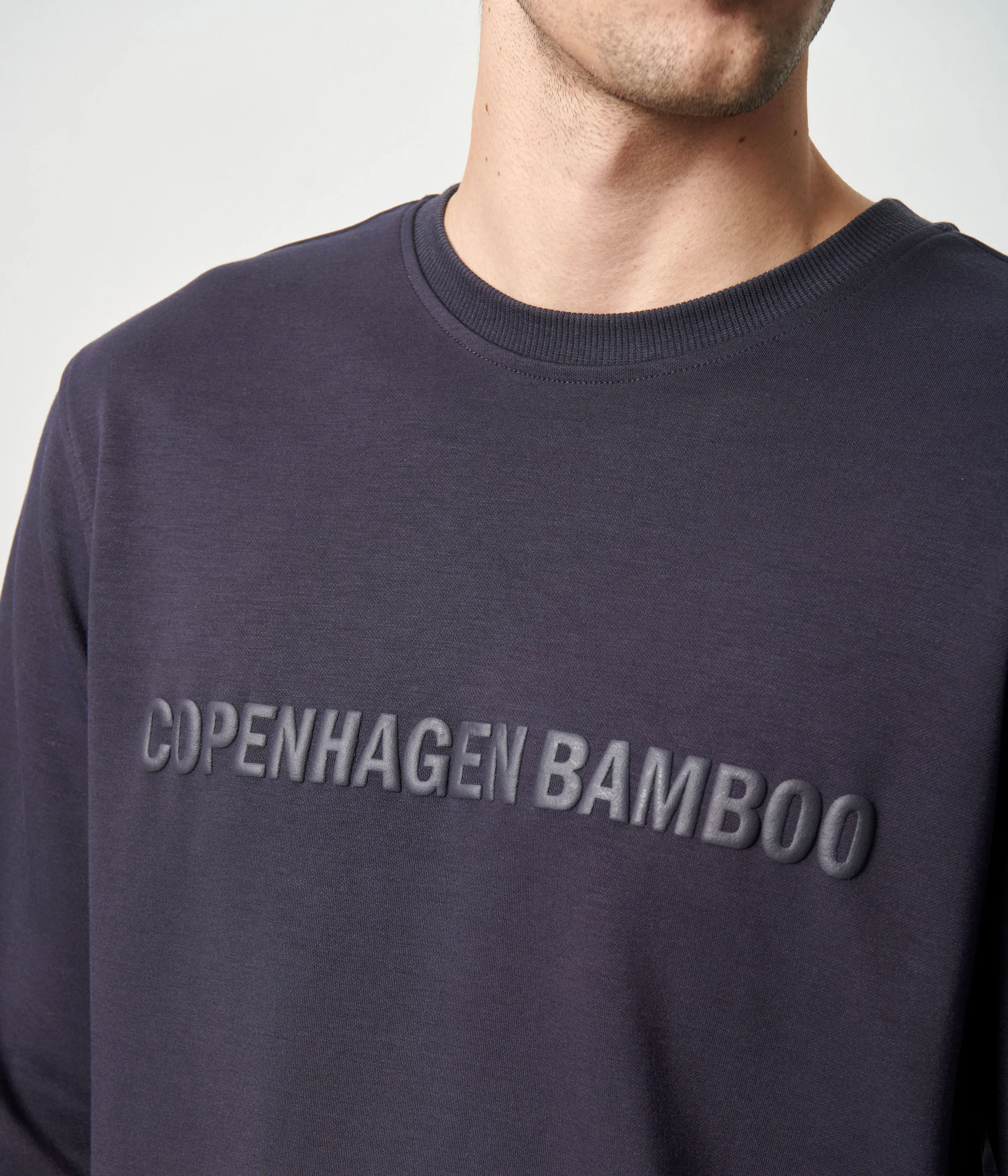 Dark grey bamboo track suit with logo