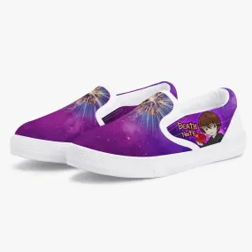 Death Note Light Yagami Purple Kids Slip Ons Anime Shoes