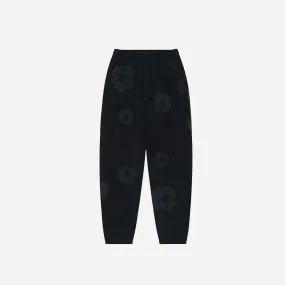 DENIM TEARS COTTON WREATH SWEATPANTS BLACK MONOCHROME