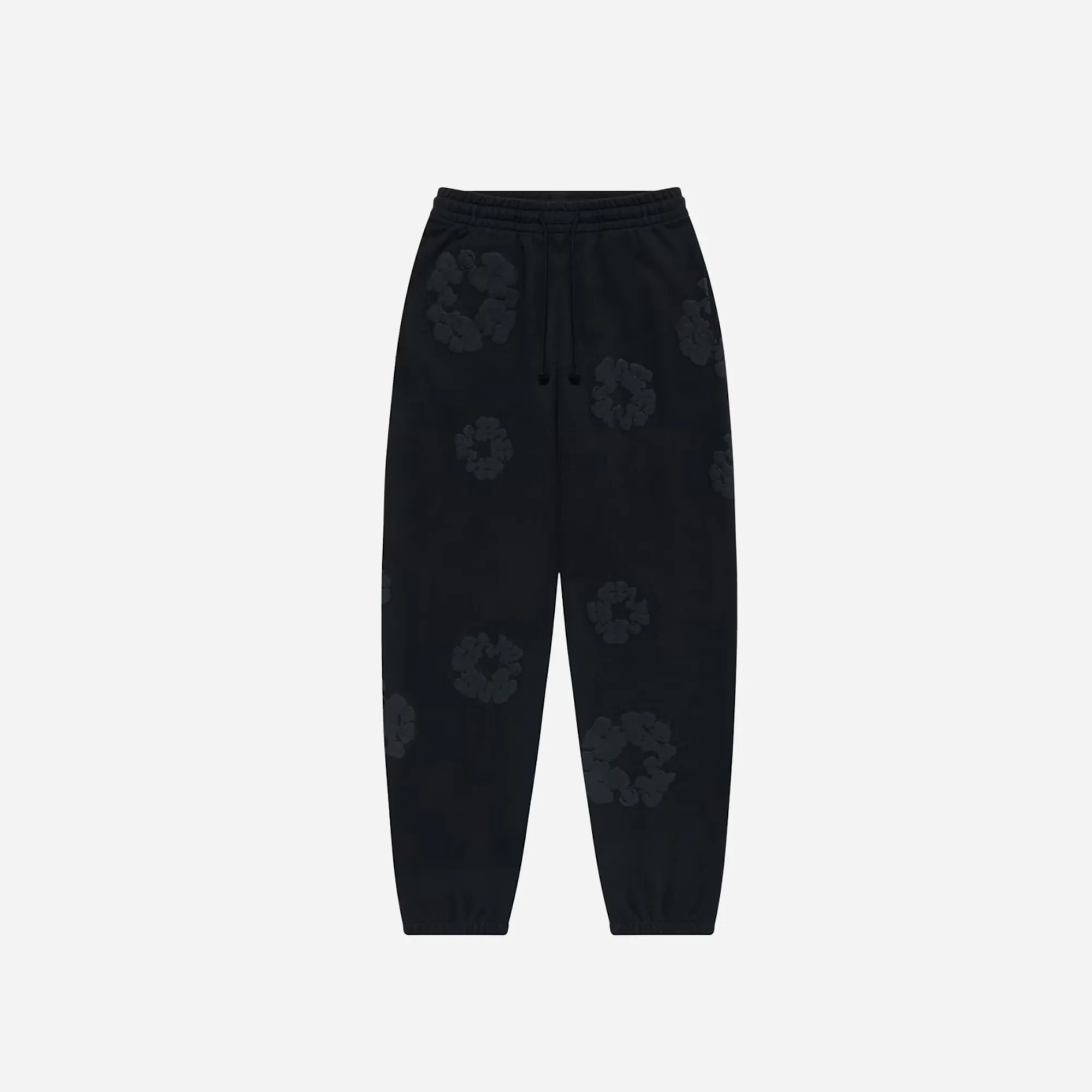 DENIM TEARS COTTON WREATH SWEATPANTS BLACK MONOCHROME