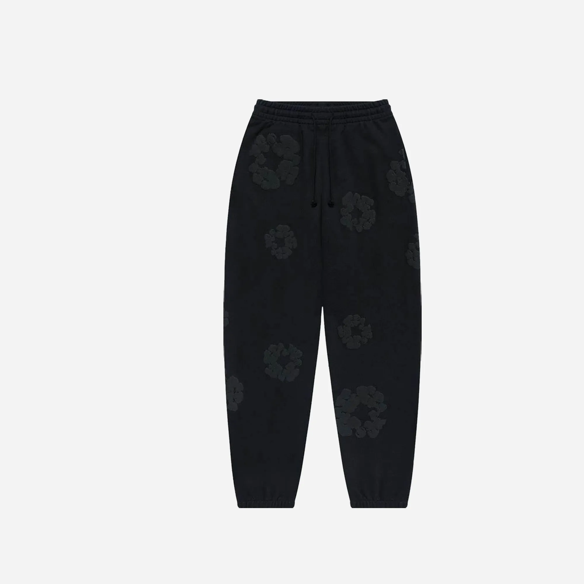 DENIM TEARS COTTON WREATH SWEATPANTS BLACK MONOCHROME
