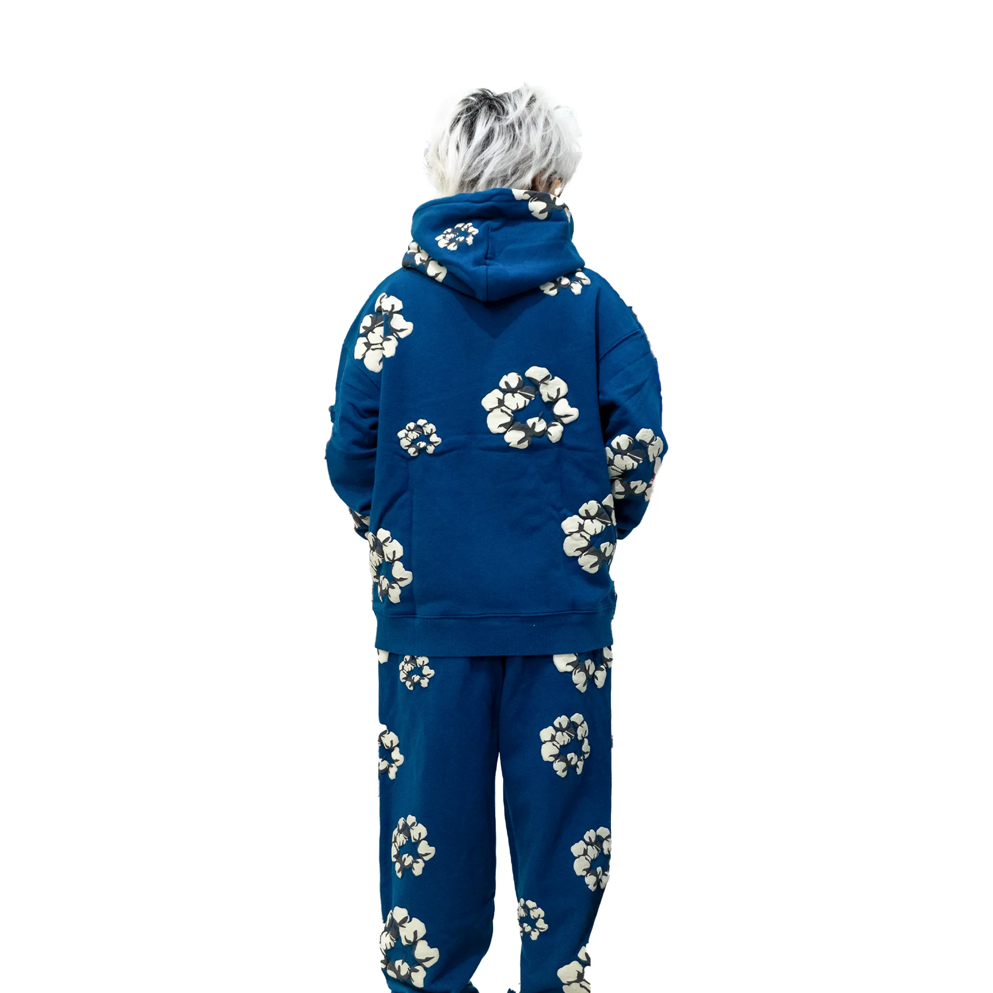 Denim Tears x Cactus Plant Flea Market Tears Wreath Sweatpants Navy (FW24)