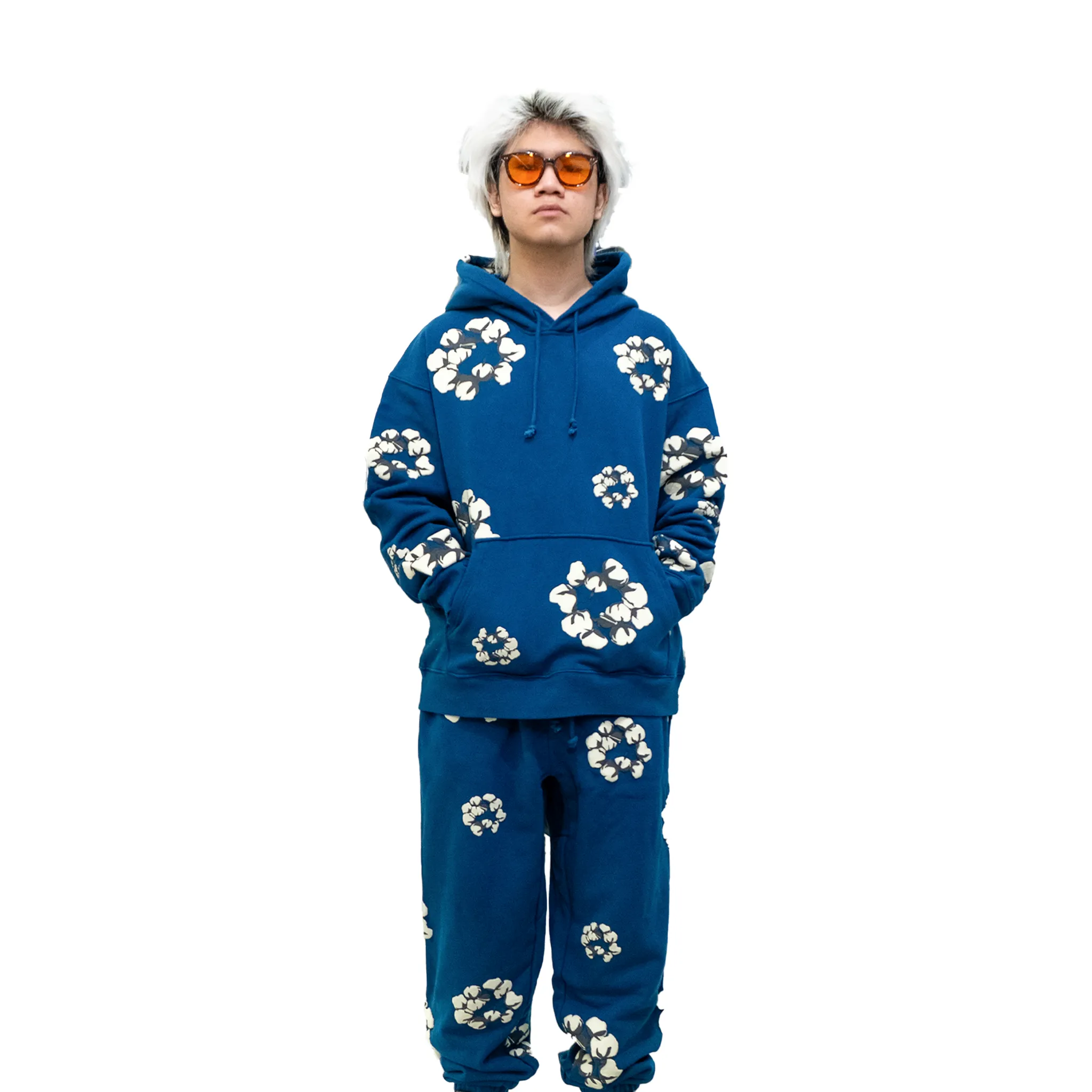 Denim Tears x Cactus Plant Flea Market Tears Wreath Sweatpants Navy (FW24)