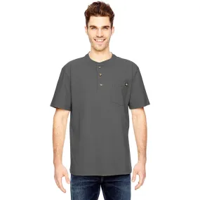 Dickies Men's Charcoal Heavyweight Work Henley