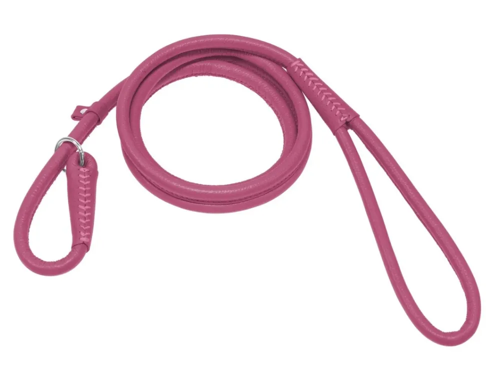 Dogline Soft Leather Rolled 6' Slip Leashes