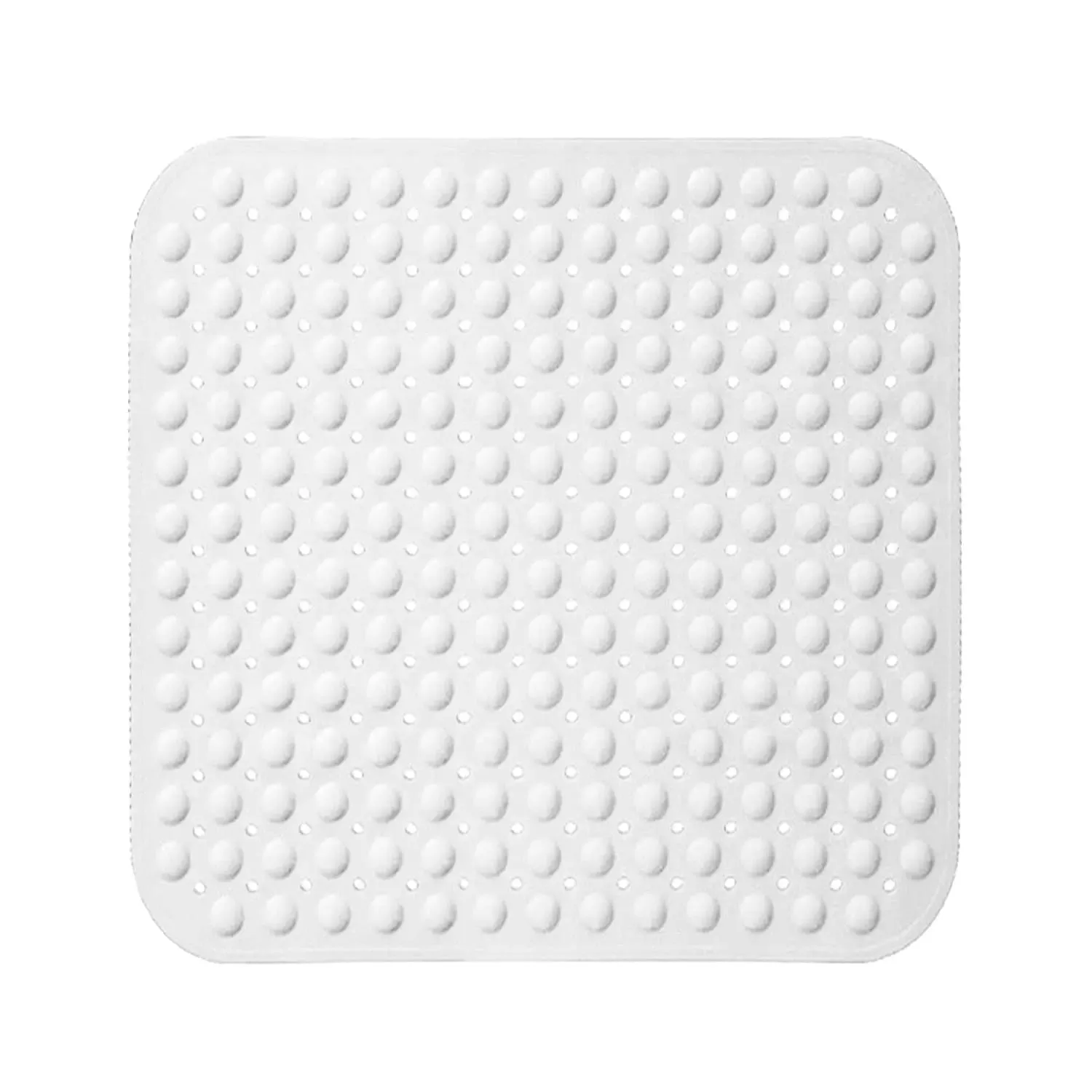 Experia Anti-Slip with Suction Cup Bath Mat, 80x80cm White (Soft-Pebble)