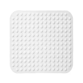 Experia Anti-Slip with Suction Cup Bath Mat, 80x80cm White (Soft-Pebble)