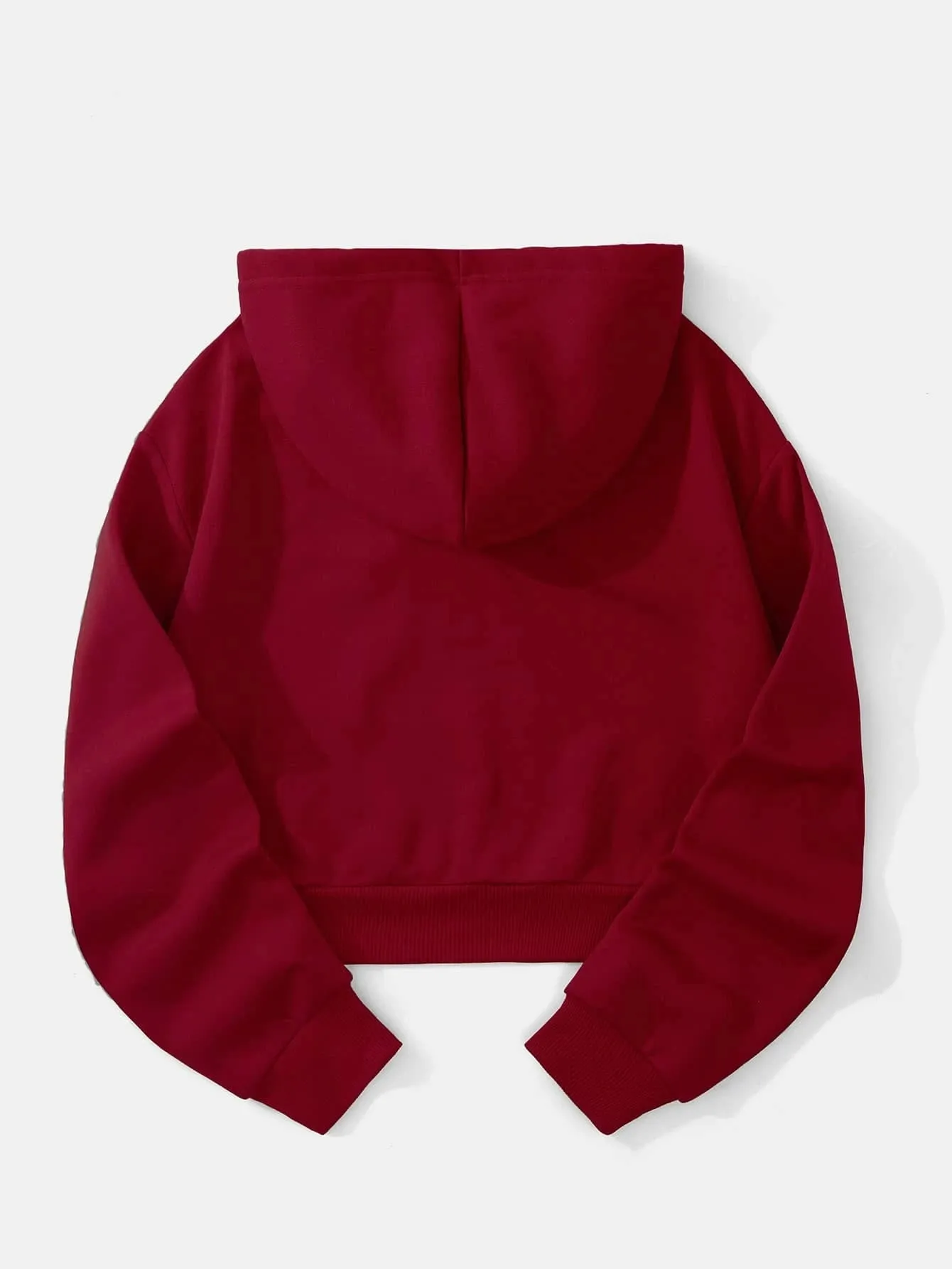 Floral Print Drop Shoulder Drawstring Thermal Lined Hoodie FW24