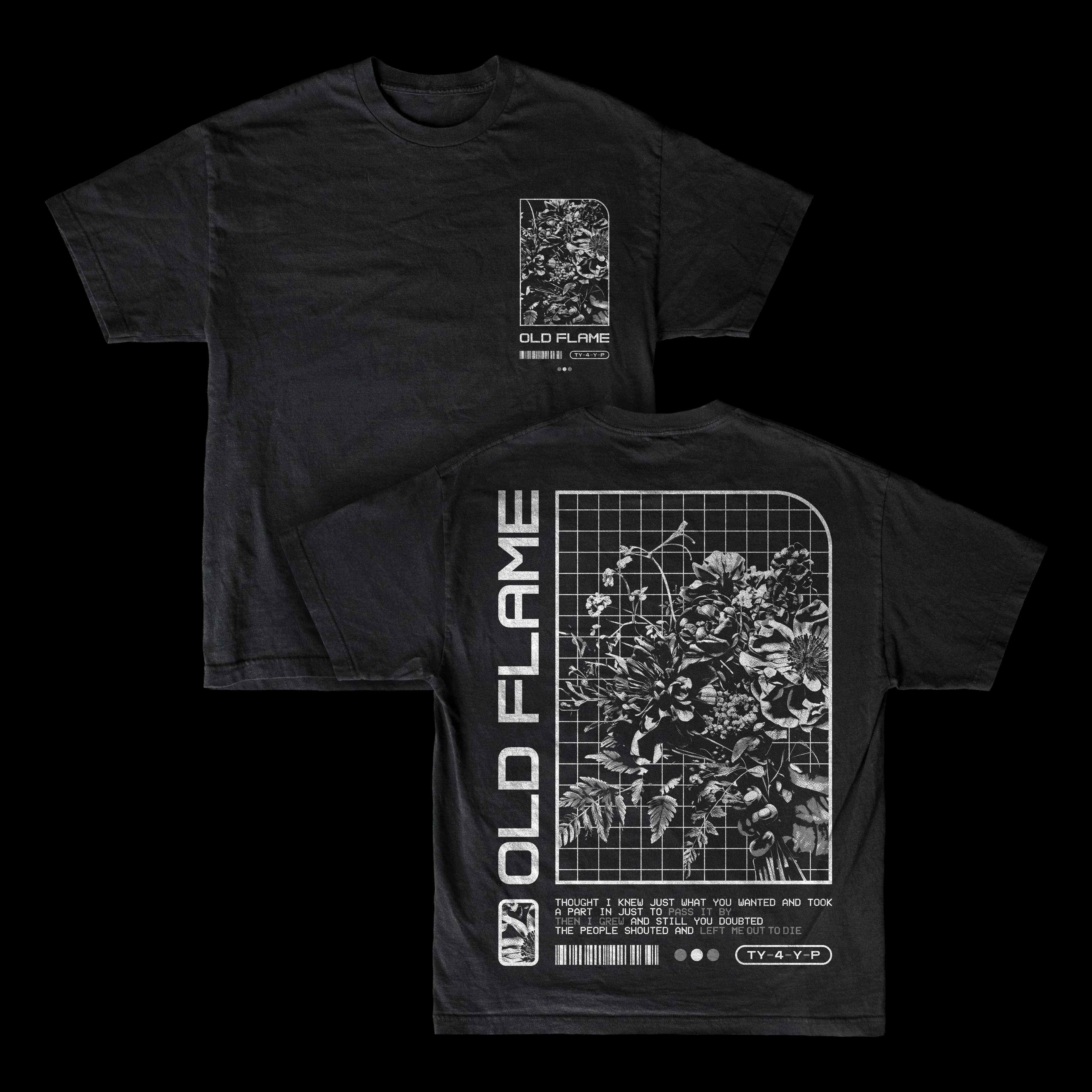 Flower Black  T-Shirt