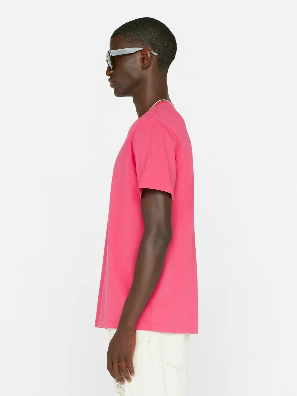 FRAME Logo Tee -- Pop Rose