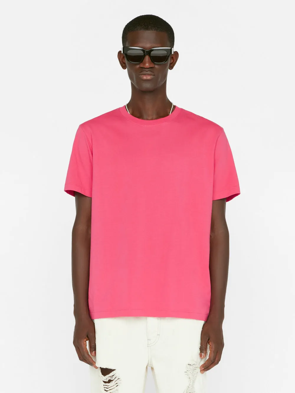 FRAME Logo Tee -- Pop Rose
