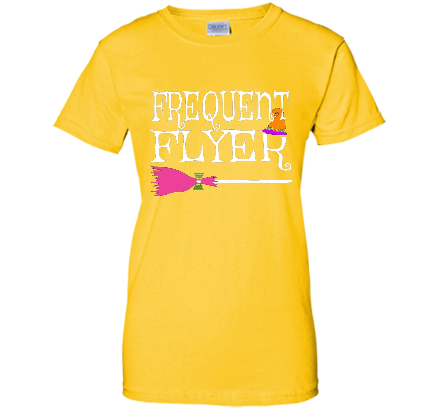 Frequent Flyer Witch Funny Cute Halloween T-Shirt