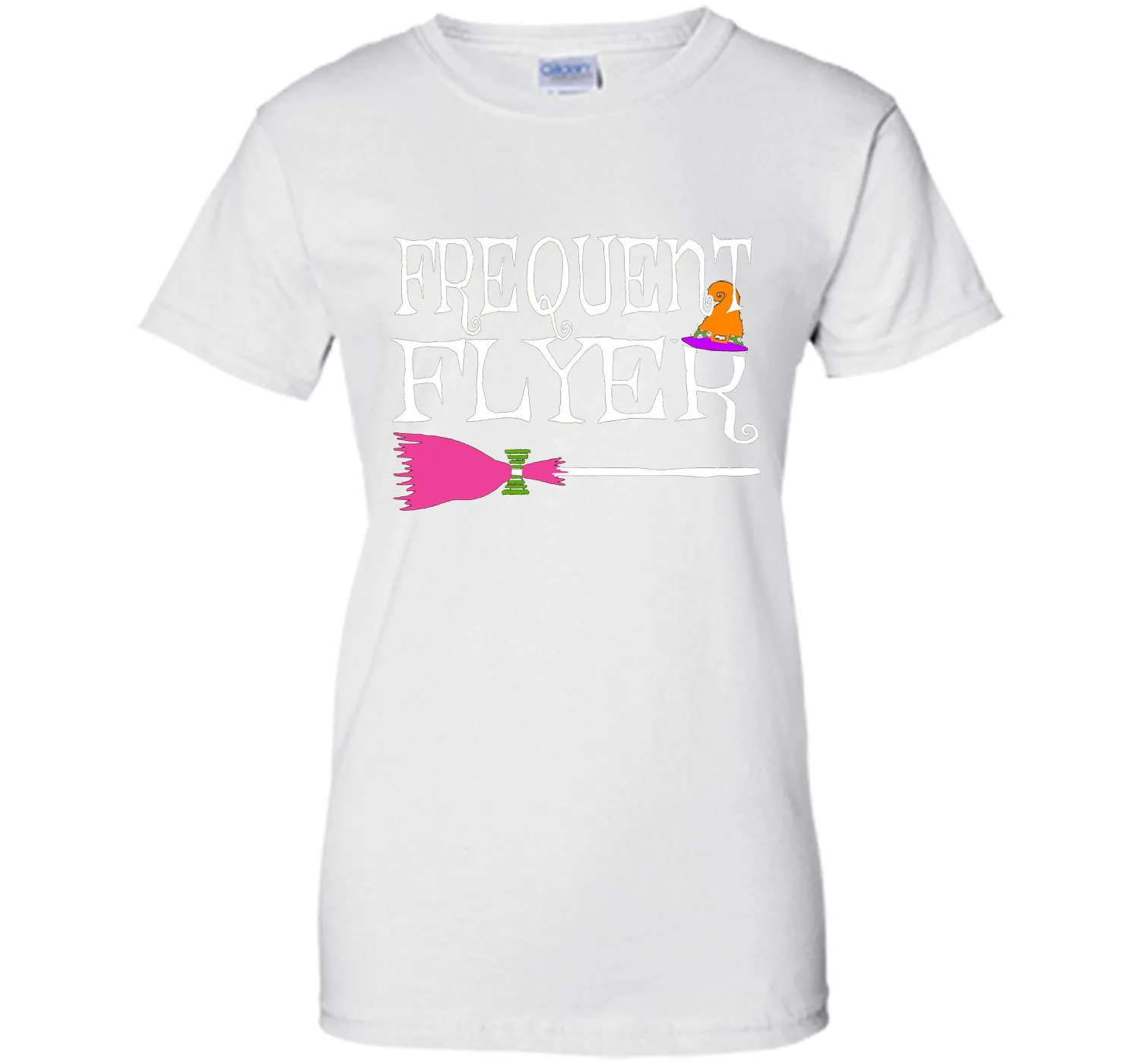 Frequent Flyer Witch Funny Cute Halloween T-Shirt