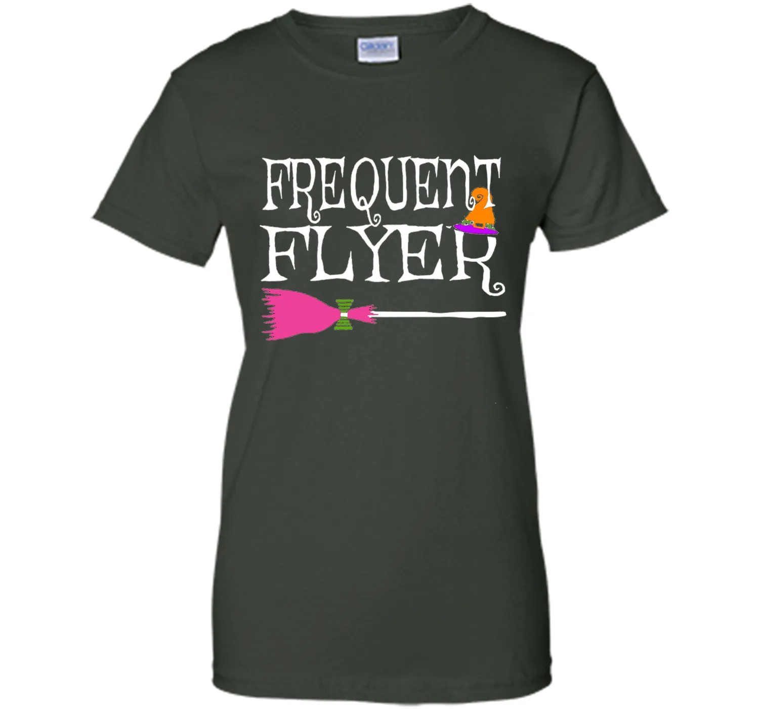 Frequent Flyer Witch Funny Cute Halloween T-Shirt