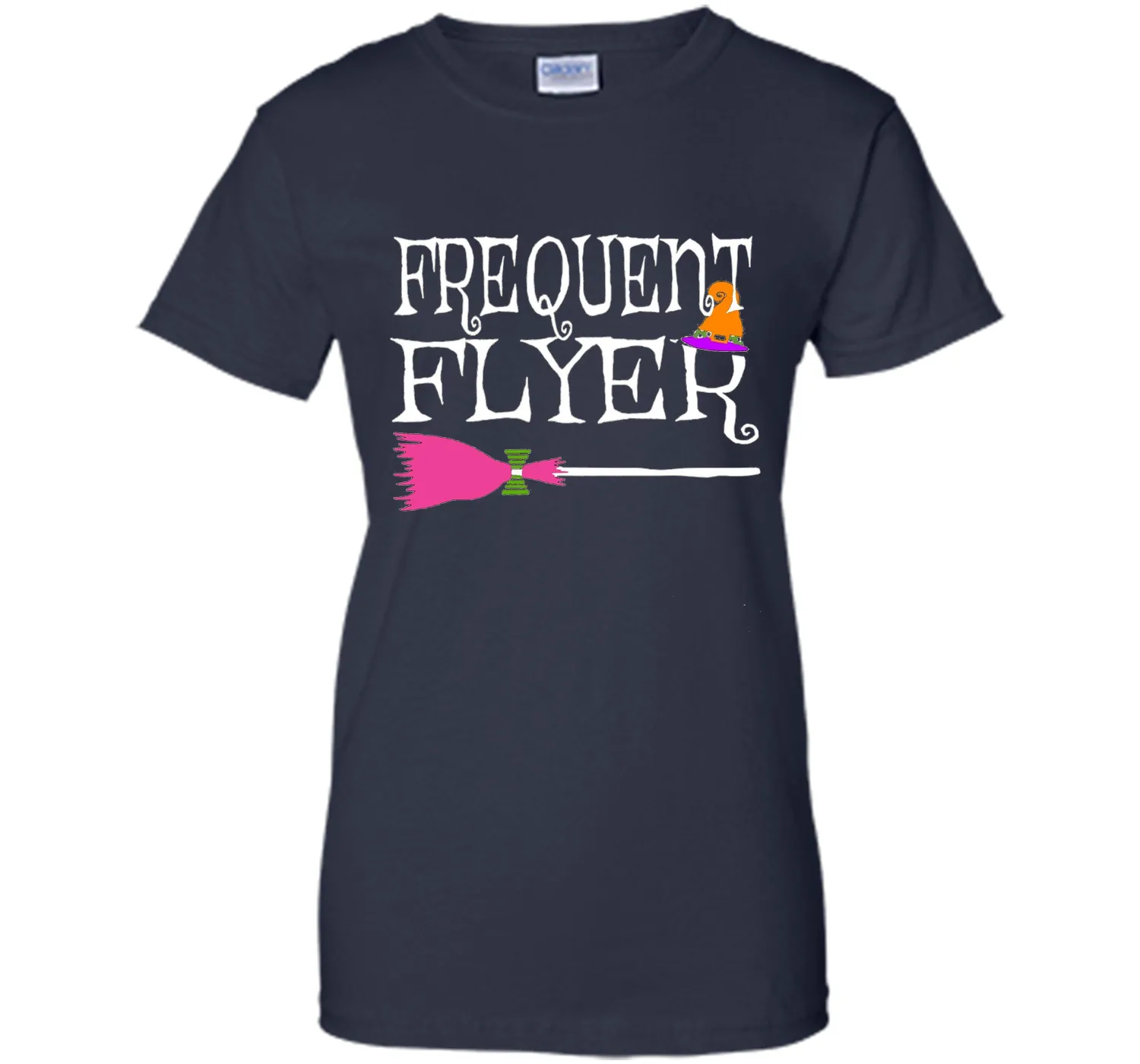 Frequent Flyer Witch Funny Cute Halloween T-Shirt