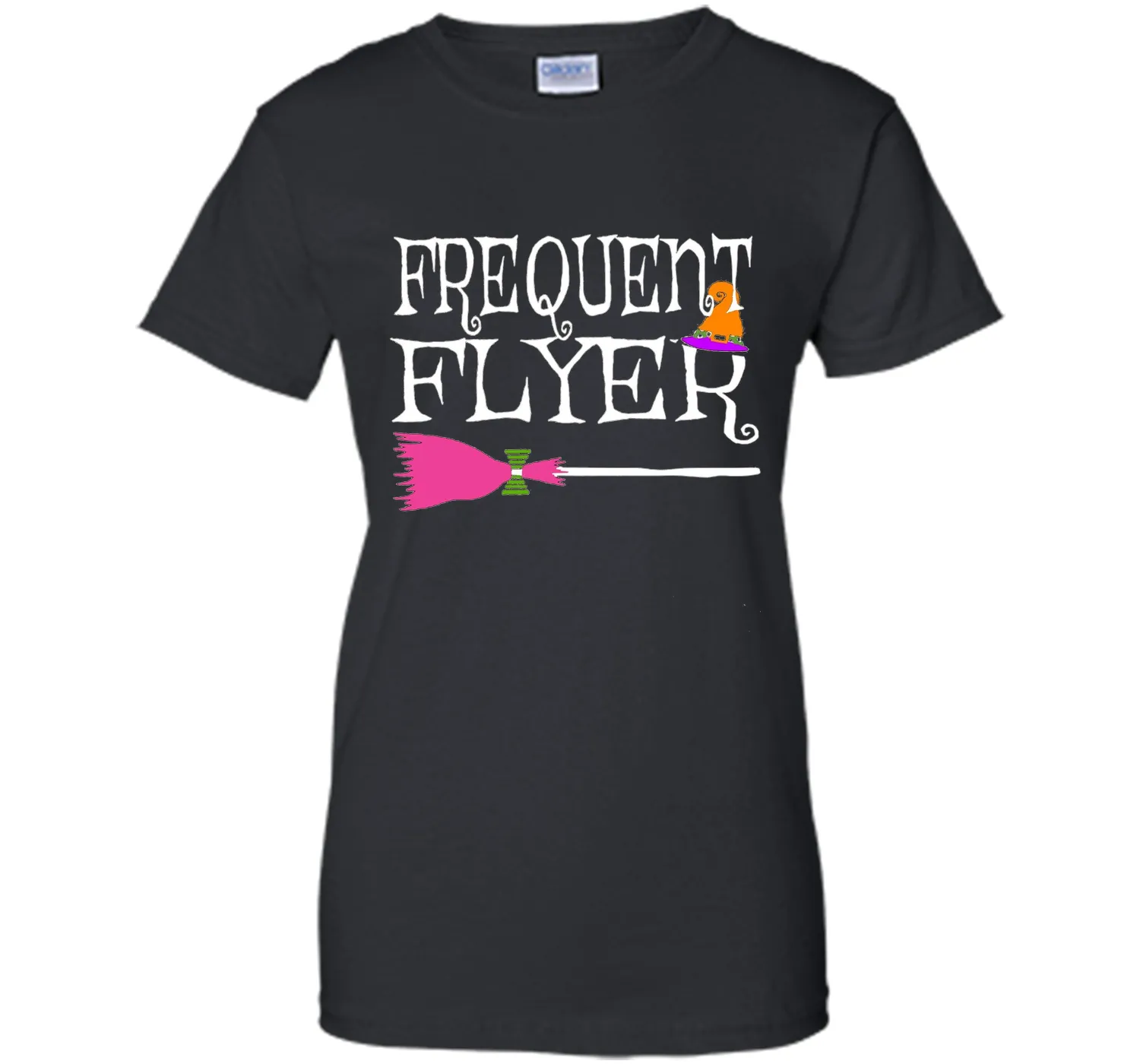 Frequent Flyer Witch Funny Cute Halloween T-Shirt