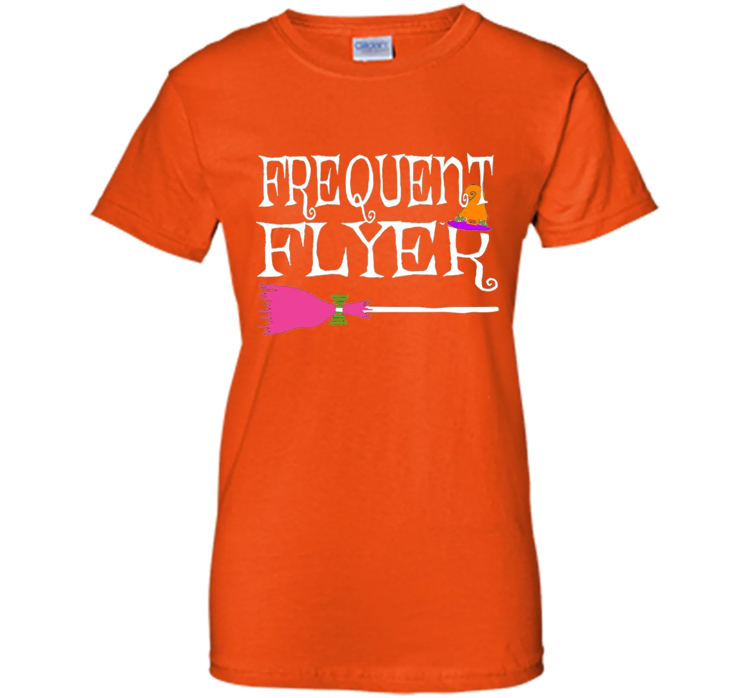 Frequent Flyer Witch Funny Cute Halloween T-Shirt