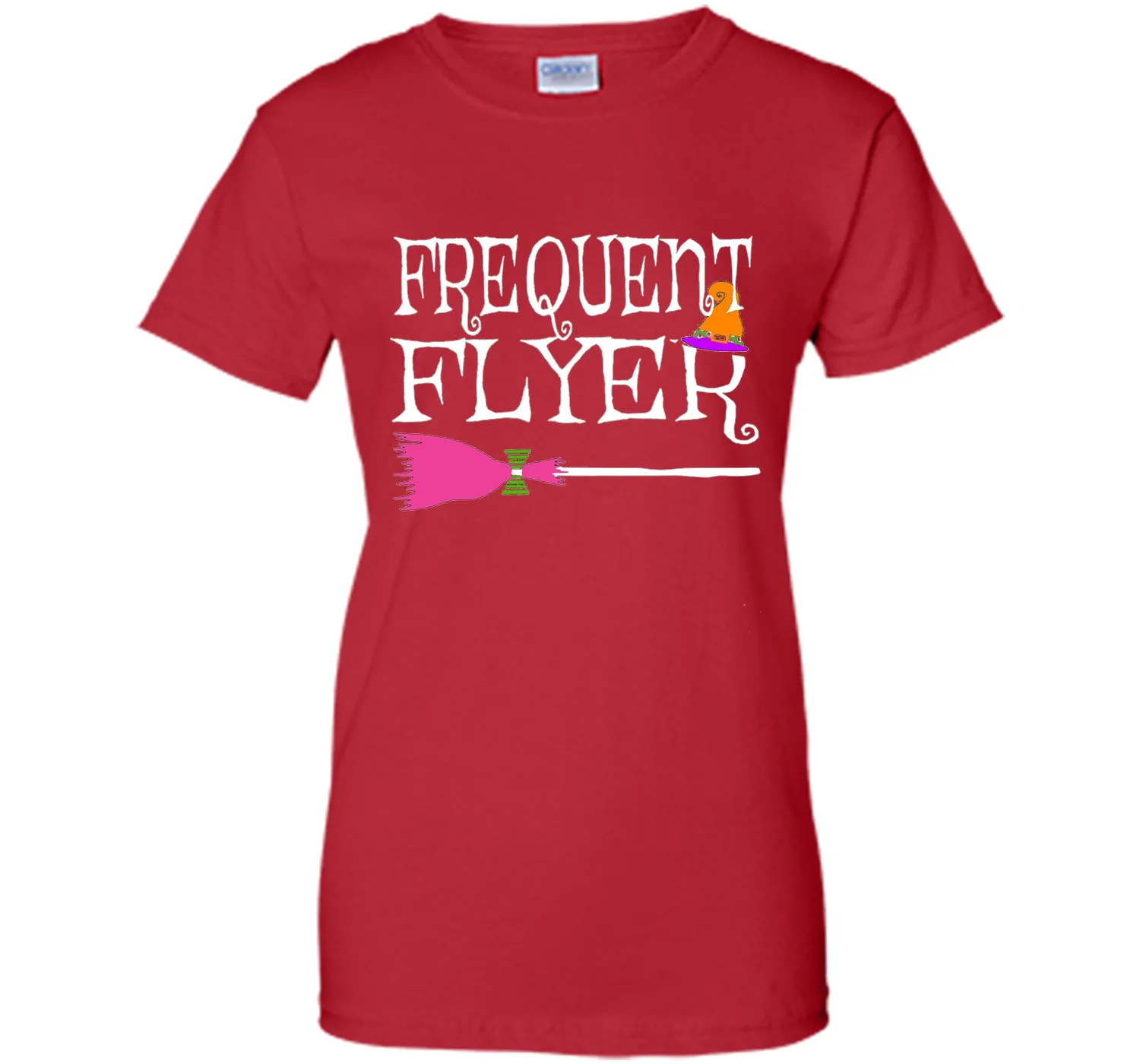 Frequent Flyer Witch Funny Cute Halloween T-Shirt