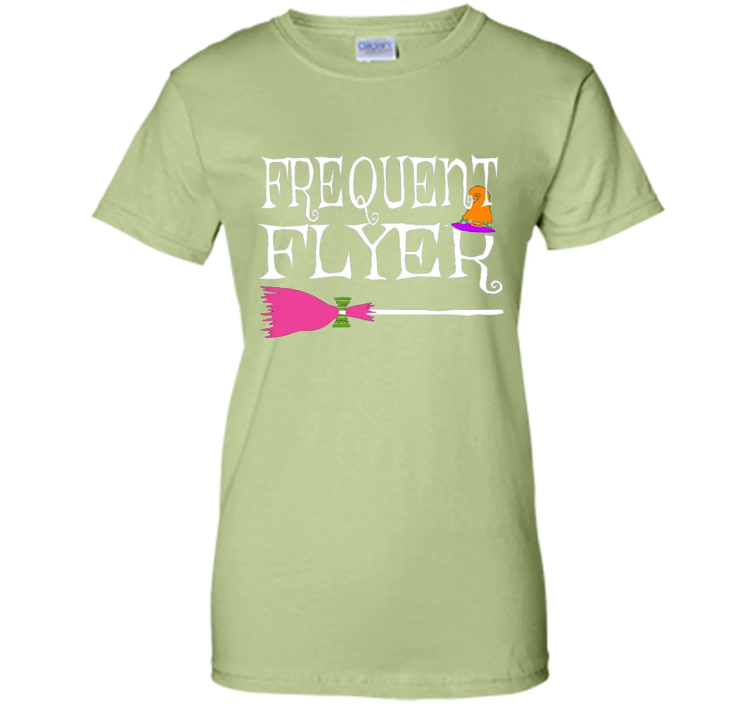 Frequent Flyer Witch Funny Cute Halloween T-Shirt