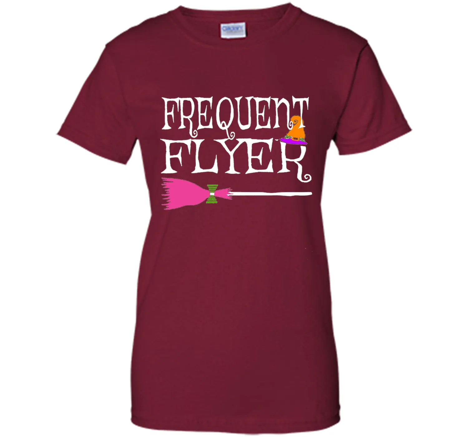Frequent Flyer Witch Funny Cute Halloween T-Shirt