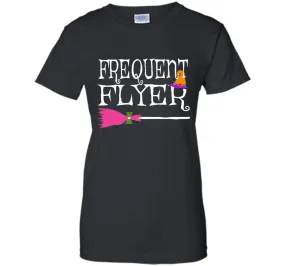 Frequent Flyer Witch Funny Cute Halloween T-Shirt