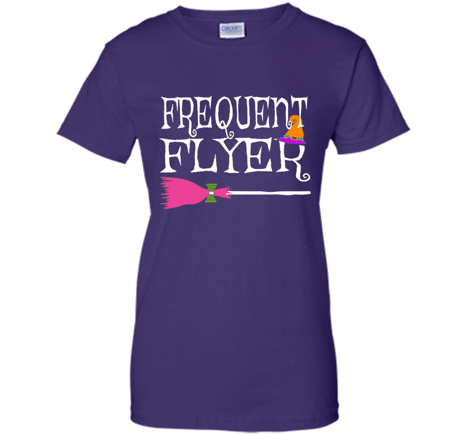Frequent Flyer Witch Funny Cute Halloween T-Shirt
